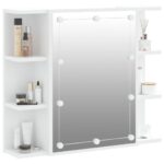 Armoire à miroir avec LED Blanc 70x16,5x60 cm – Image 4