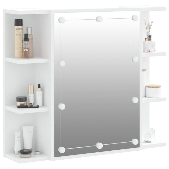 Armoire à miroir avec LED Blanc 70x16,5x60 cm – Image 4