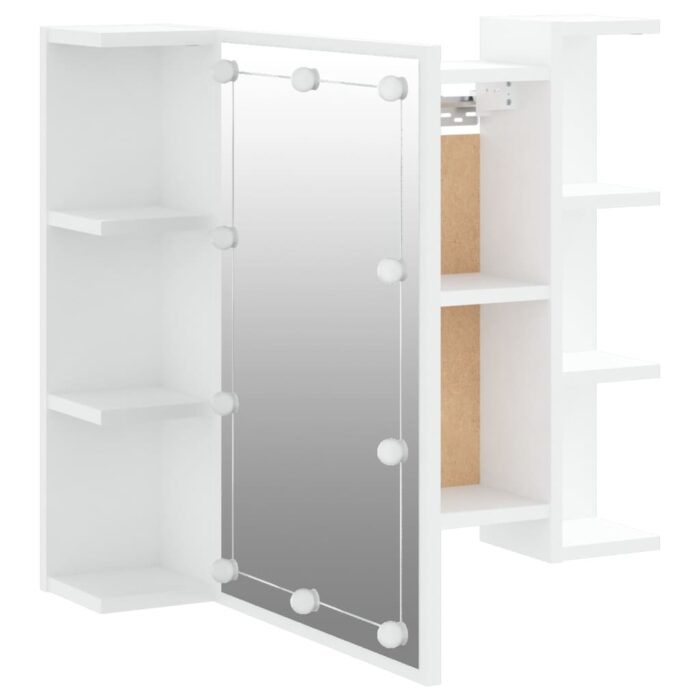 Armoire à miroir avec LED Blanc 70x16,5x60 cm – Image 8