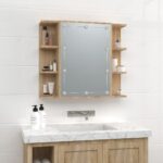 Armoire à miroir avec LED Chêne sonoma 70x16,5x60 cm – Image 2