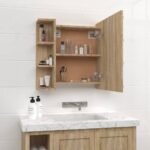 Armoire à miroir avec LED Chêne sonoma 70x16,5x60 cm – Image 3