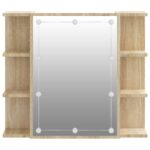 Armoire à miroir avec LED Chêne sonoma 70x16,5x60 cm – Image 6