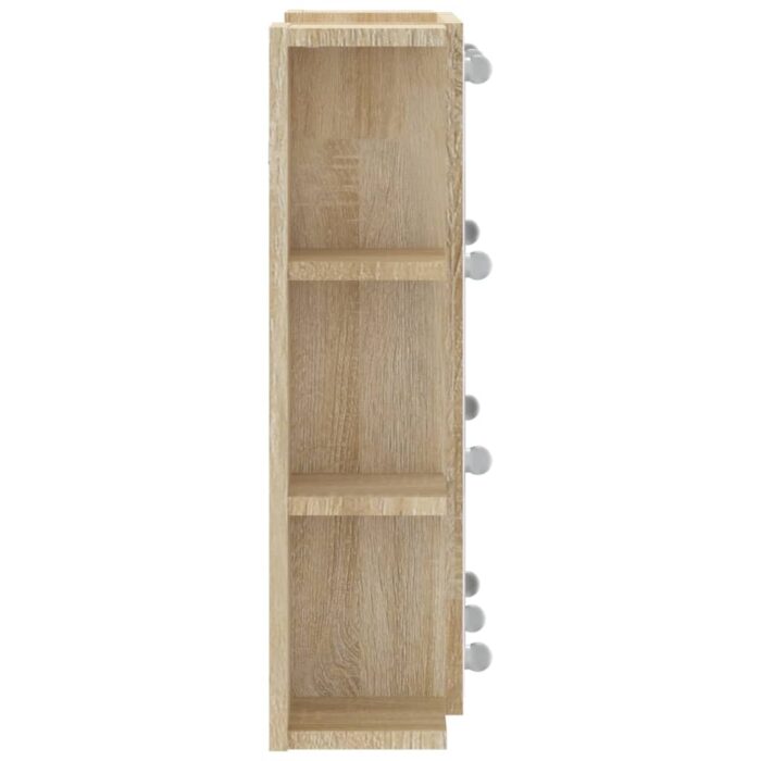 Armoire à miroir avec LED Chêne sonoma 70x16,5x60 cm – Image 7