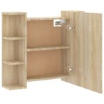 Armoire à miroir avec LED Chêne sonoma 70x16,5x60 cm – Image 9