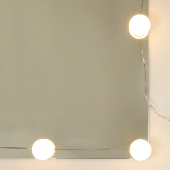 Armoire à miroir avec LED Blanc brillant 70x16,5x60 cm – Image 12