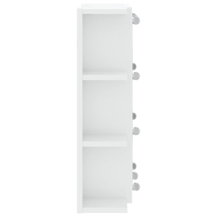 Armoire à miroir avec LED Blanc brillant 70x16,5x60 cm – Image 7