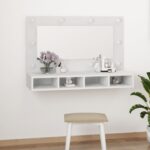 Armoire à miroir avec LED blanc 90x31,5x62 cm – Image 10