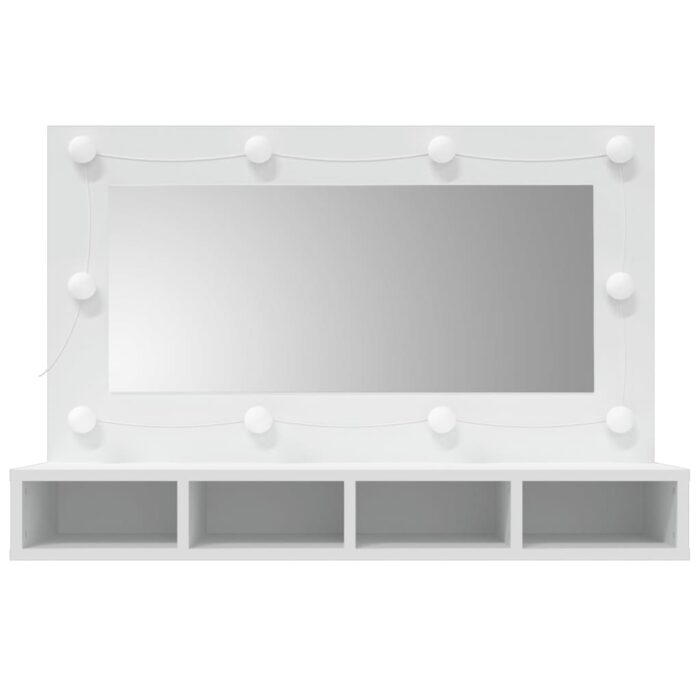 Armoire à miroir avec LED blanc 90x31,5x62 cm – Image 2