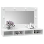 Armoire à miroir avec LED blanc 90x31,5x62 cm – Image 8