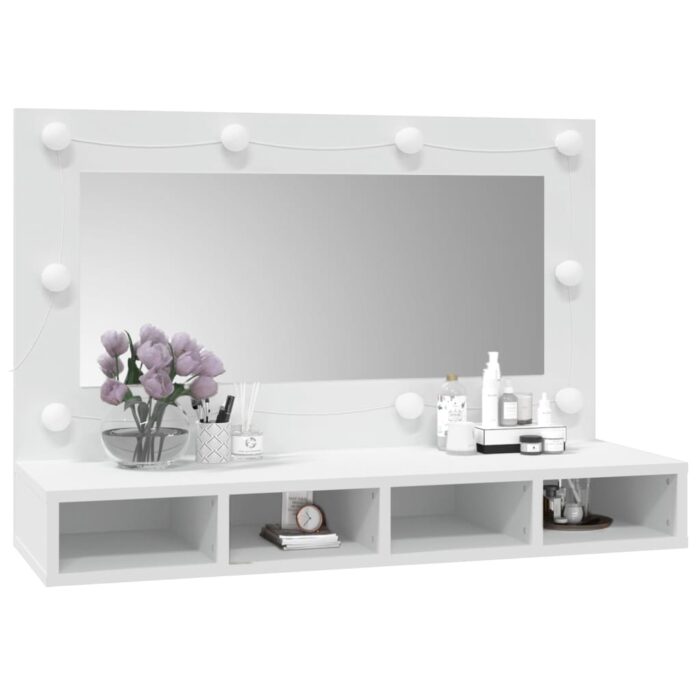 Armoire à miroir avec LED blanc 90x31,5x62 cm – Image 8