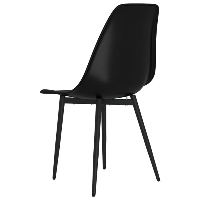 Chaises à manger lot de 4 noir PP – Image 3