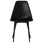 Chaises à manger lot de 4 noir PP – Image 4