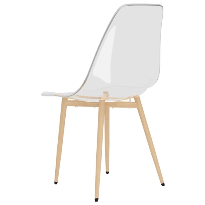 Chaises à manger lot de 2 Transparent PET – Image 4