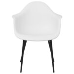 Chaises à manger lot de 2 blanc PP – Image 2