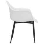 Chaises à manger lot de 2 blanc PP – Image 3