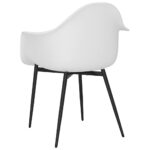 Chaises à manger lot de 2 blanc PP – Image 4