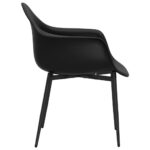 Chaises à manger lot de 4 noir PP – Image 3