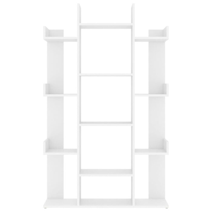 Bibliothèque Blanc 86x25,5x140 cm Bois d’ingénierie – Image 3