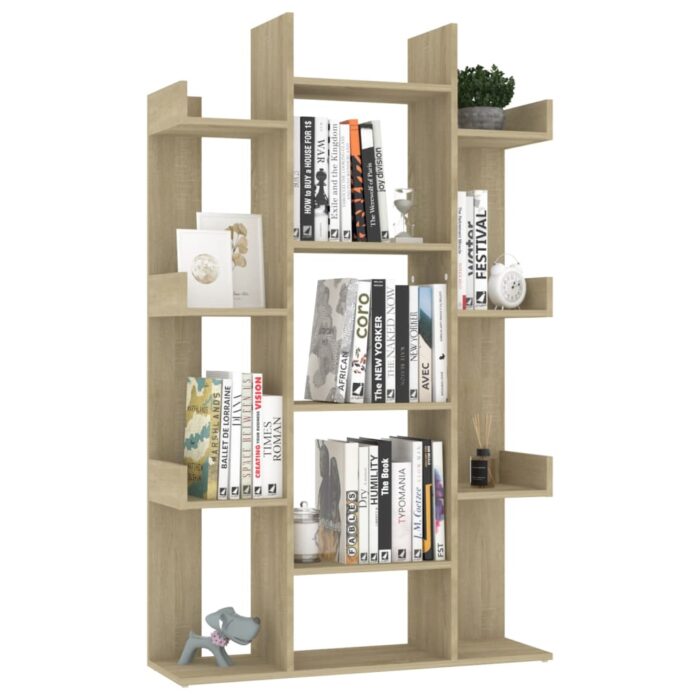 Bibliothèque Chêne Sonoma 86x25,5x140 cm Bois d’ingénierie – Image 2
