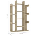 Bibliothèque Chêne Sonoma 86x25,5x140 cm Bois d’ingénierie – Image 5