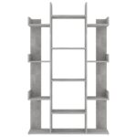 Bibliothèque Gris béton 86x25,5x140 cm Bois d’ingénierie – Image 3