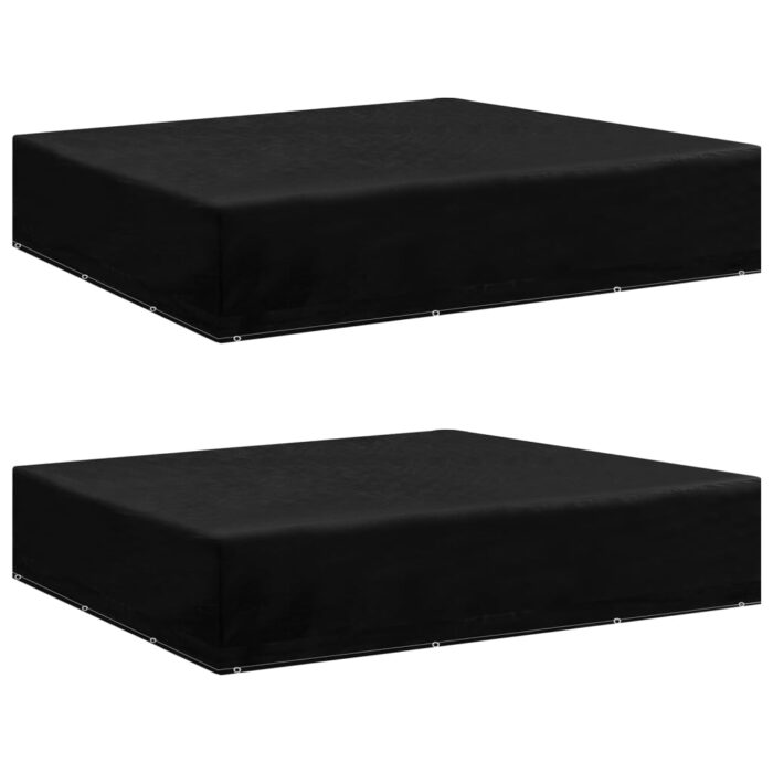 Housses de salon de jardin 2 pcs 12 œillets 250x250x70 cm – Image 1