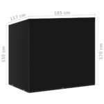Housses de balancelle 2 pcs 6 œillets 185x117x170 cm – Image 9