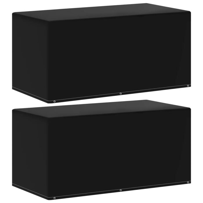 Housses de meubles de jardin 2 pcs 6 œillets 160x80x75 cm – Image 1