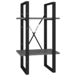 Bibliothèque à 5 niveaux Gris 40x30x175 cm Bois ingénierie – Image 2