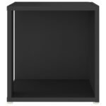 Table d'appoint Noir 33x33x34,5 cm Aggloméré – Image 3
