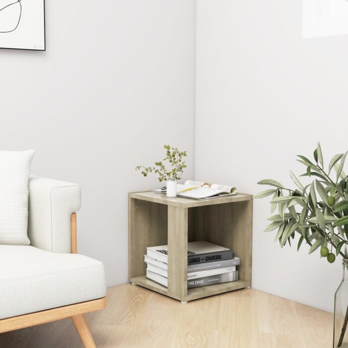 Table d'appoint Chêne sonoma 33x33x34,5 cm Aggloméré – Image 2