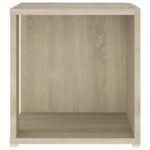 Table d'appoint Chêne sonoma 33x33x34,5 cm Aggloméré – Image 3