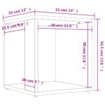 Table d'appoint Chêne sonoma 33x33x34,5 cm Aggloméré – Image 6