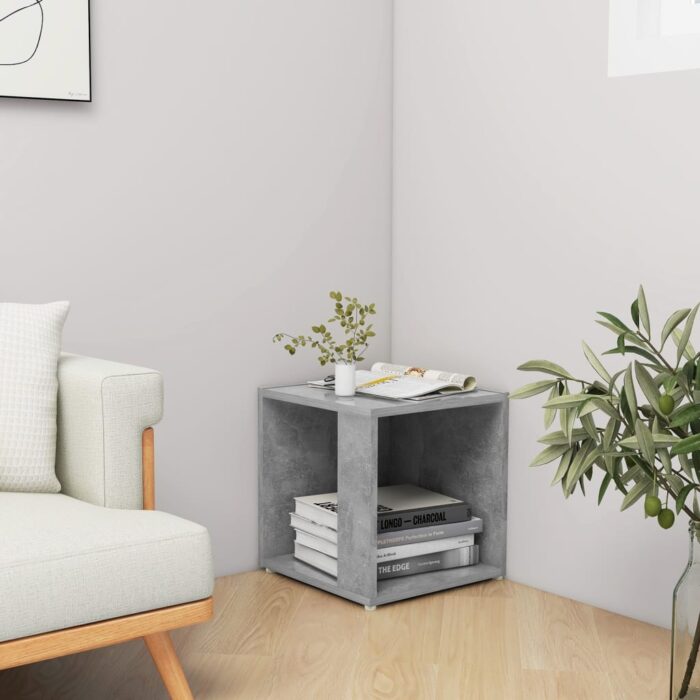 Table d'appoint Gris béton 33x33x34,5 cm Bois d'ingénierie – Image 2