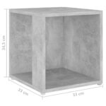 Table d'appoint Gris béton 33x33x34,5 cm Bois d'ingénierie – Image 5