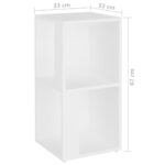 Armoire d'angle Blanc 33x33x67 cm Bois d'ingénierie – Image 5