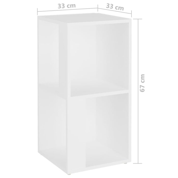 Armoire d'angle Blanc 33x33x67 cm Bois d'ingénierie – Image 5