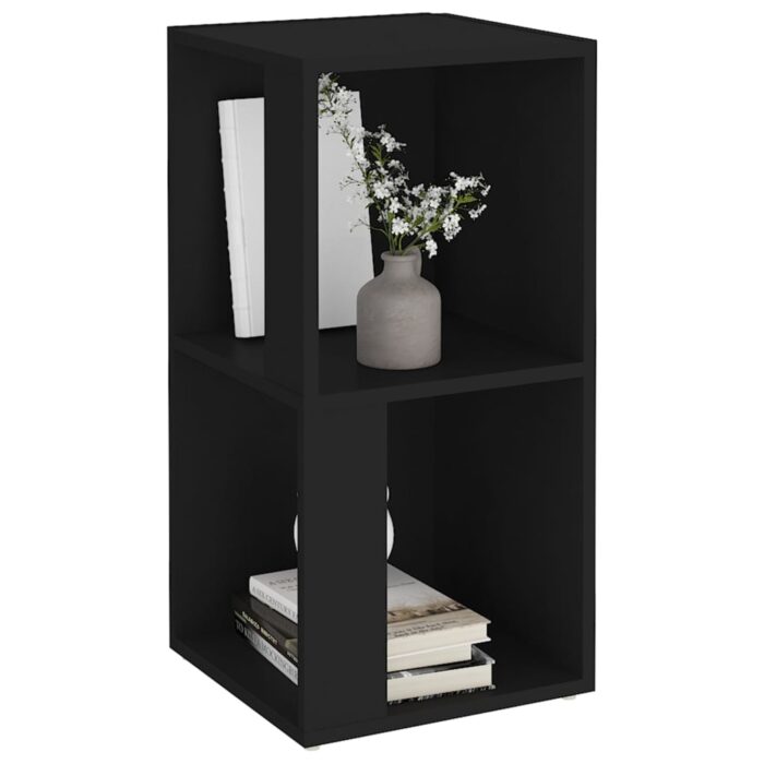 Armoire d'angle Noir 33x33x67 cm Aggloméré – Image 2