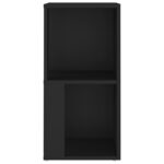 Armoire d'angle Noir 33x33x67 cm Aggloméré – Image 3