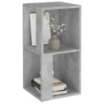 Armoire d'angle Gris béton 33x33x67 cm Bois d'ingénierie – Image 2