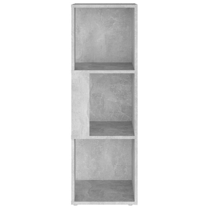 Armoire d'angle Gris béton 33x33x100 cm Bois d'ingénierie – Image 3