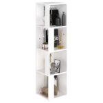 Armoire d'angle Blanc 33x33x132 cm Bois d’ingénierie – Image 2