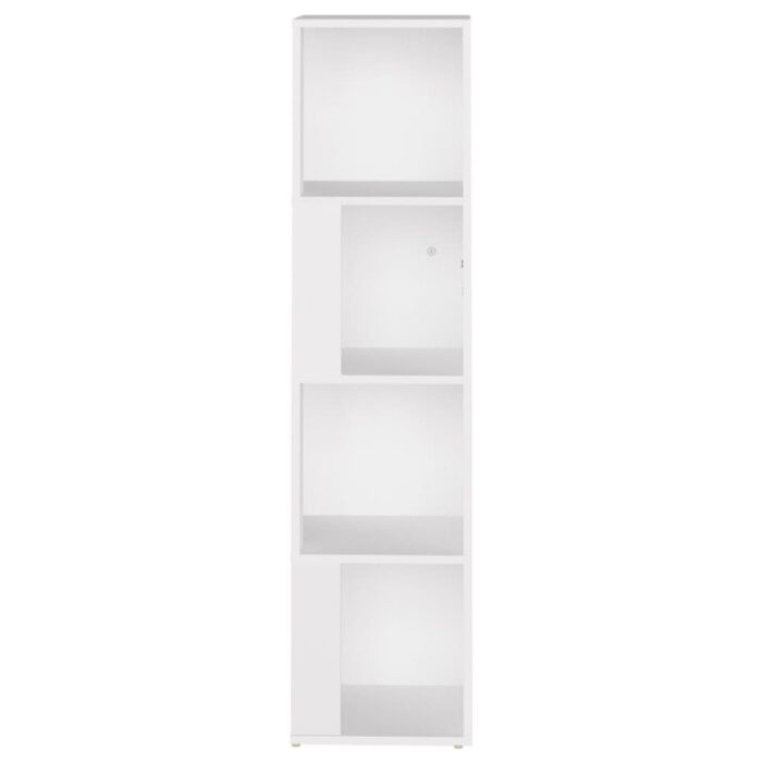 Armoire d'angle Blanc 33x33x132 cm Bois d’ingénierie – Image 3