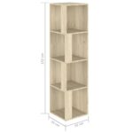 Armoire d'angle Chêne sonoma 33x33x132 cm Bois d’ingénierie – Image 5