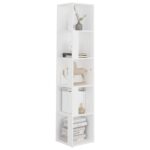 Armoire d'angle Blanc 33x33x164,5 cm Bois d'ingénierie – Image 2