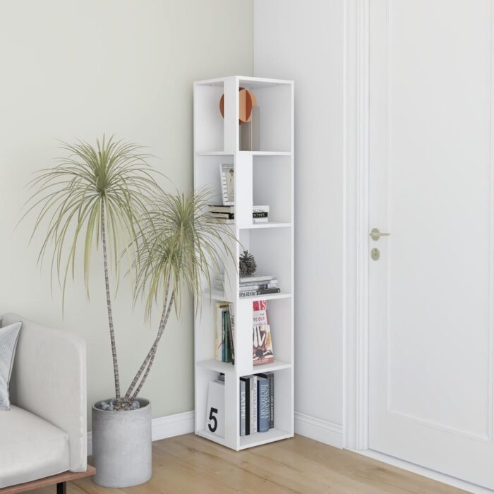 VXL8720286650004_m_en_hd_1.jpg Armoire d'angle Blanc 33x33x164,5 cm Bois d'ingénierie – Image 1
