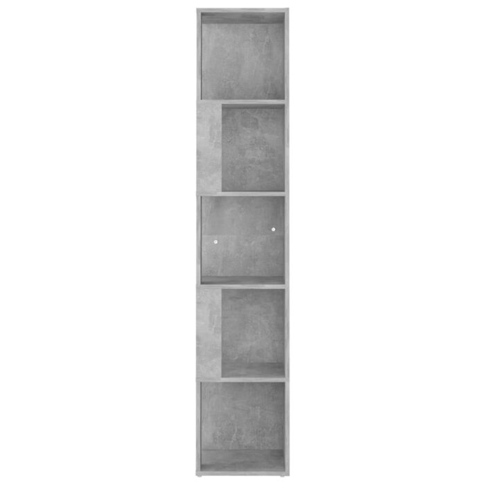 Armoire d'angle Gris béton 33x33x164,5 cm Bois d'ingénierie – Image 3