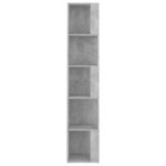 Armoire d'angle Gris béton 33x33x164,5 cm Bois d'ingénierie – Image 4