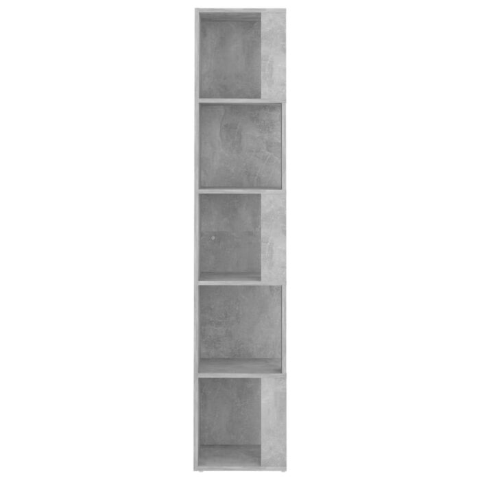 Armoire d'angle Gris béton 33x33x164,5 cm Bois d'ingénierie – Image 4