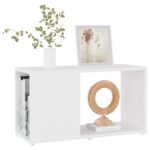 Meuble TV Blanc 60x24x32 cm Bois d'ingénierie – Image 2